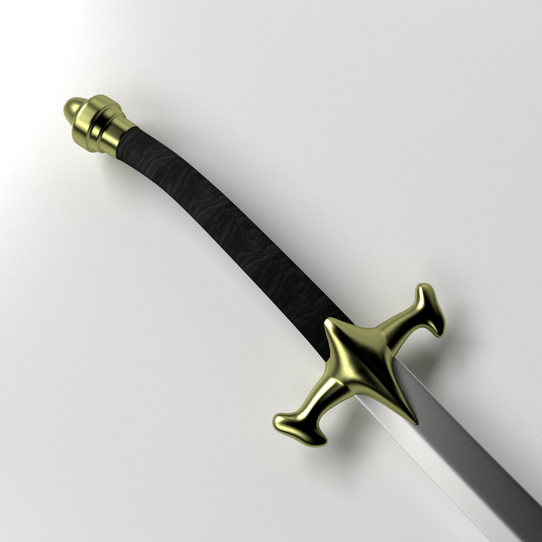 Scimitar sword 3D model_1