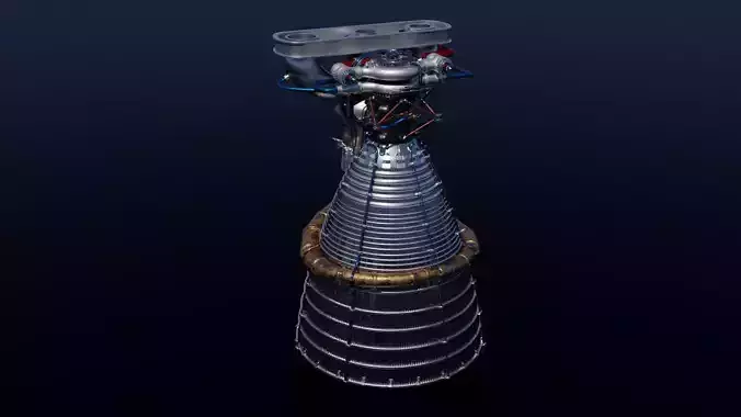 F-1 rocket engine 3D model