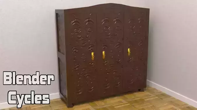 Vintage Closet Lowpoly PBR