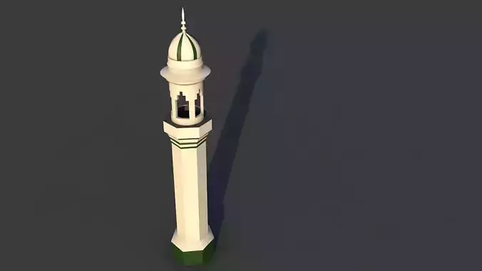 masjid minar 3D model