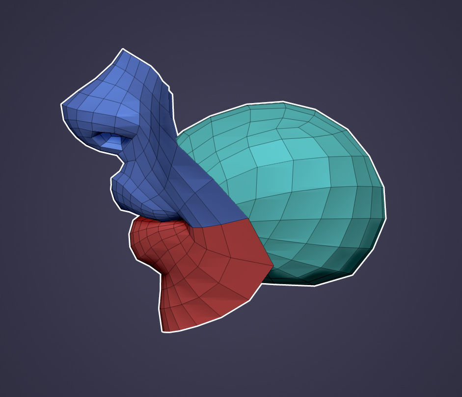 Stylized Female Basemesh - Low Res Low-poly 3D model_4