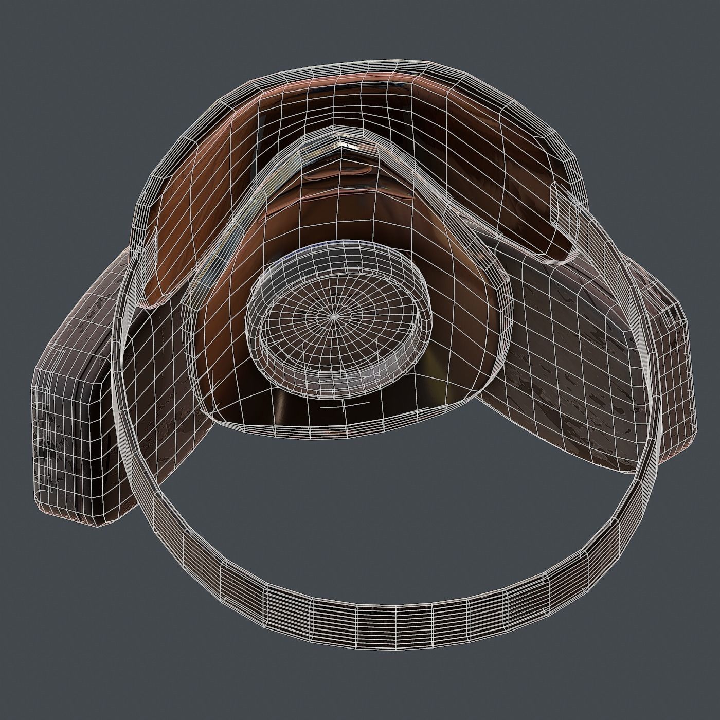 Gas mask helmet 3d model scifi Low-poly Low-poly 3D model_11