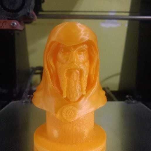 Bust of Odin 3D print model_9