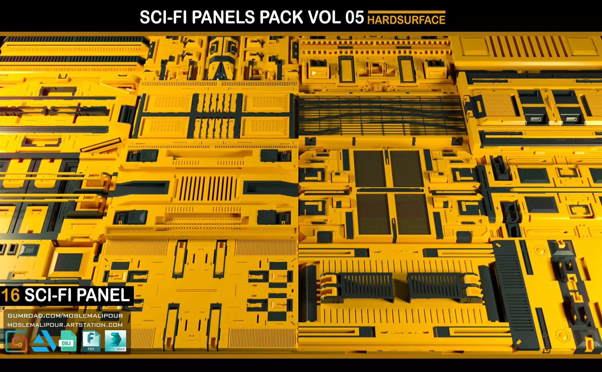 sci-fi panel pack vol 05 3D model_0