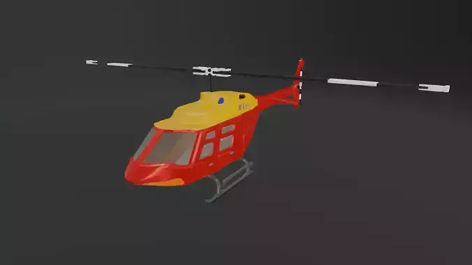 Lowpoly Helicopter 3d Model