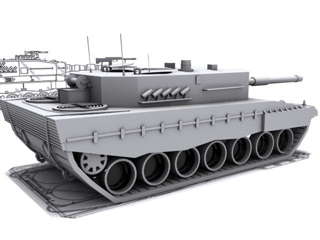 Leopard 2A4 Low-poly 3D model_1