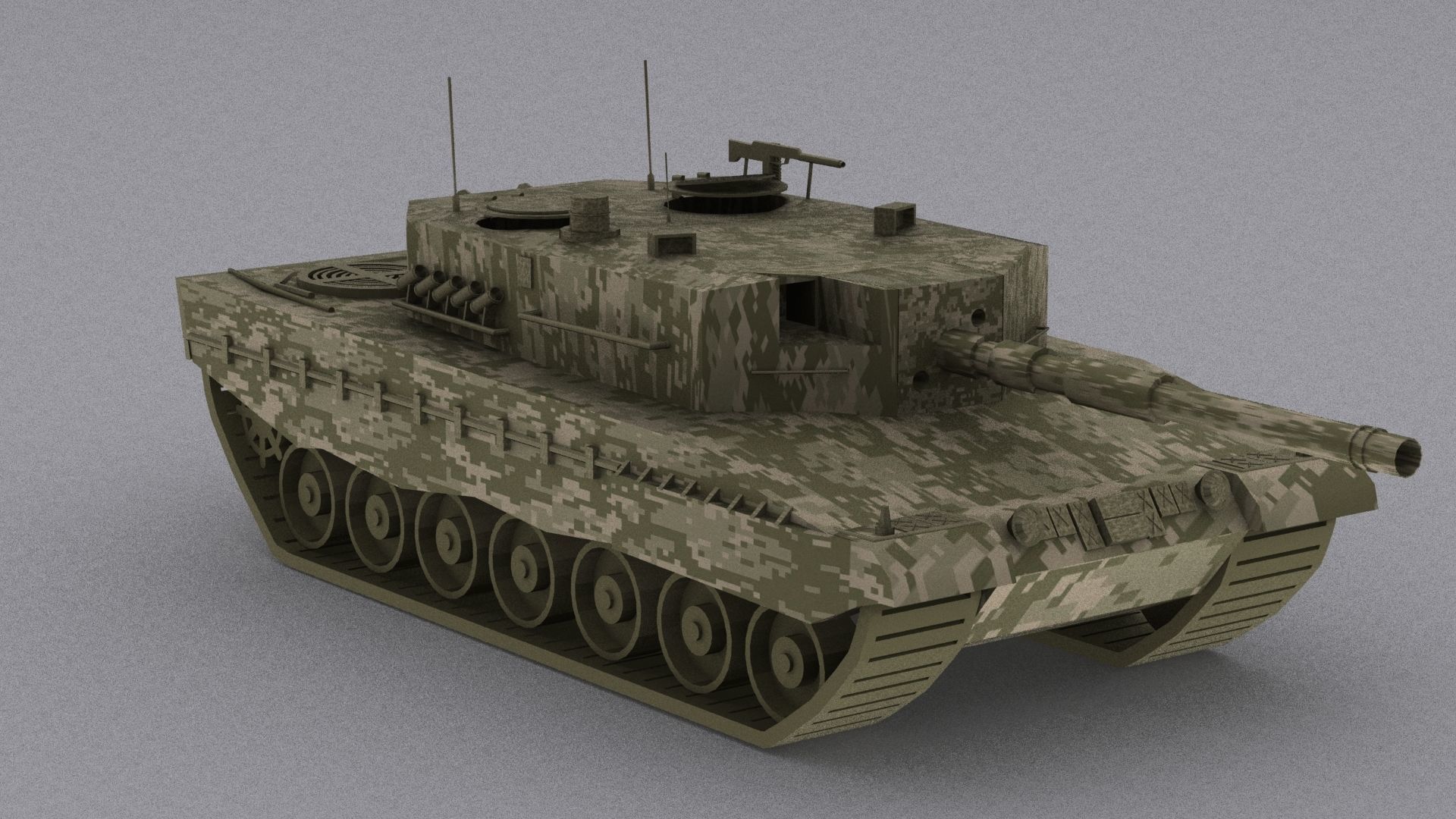Leopard 2A4 Low-poly 3D model_11