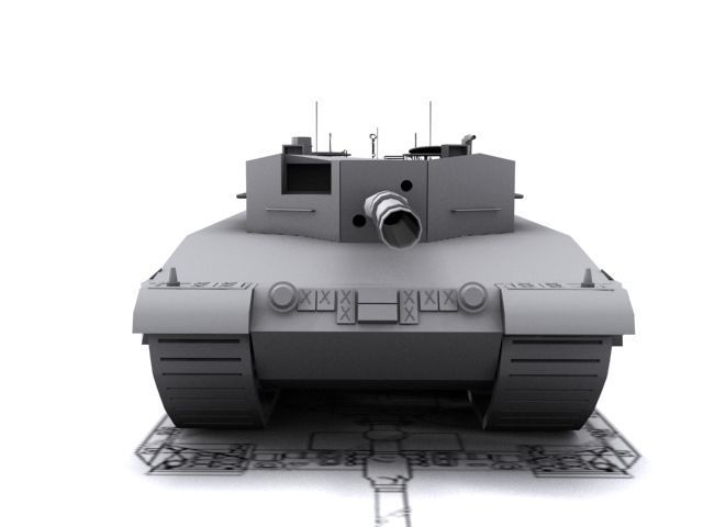 Leopard 2A4 Low-poly 3D model_9