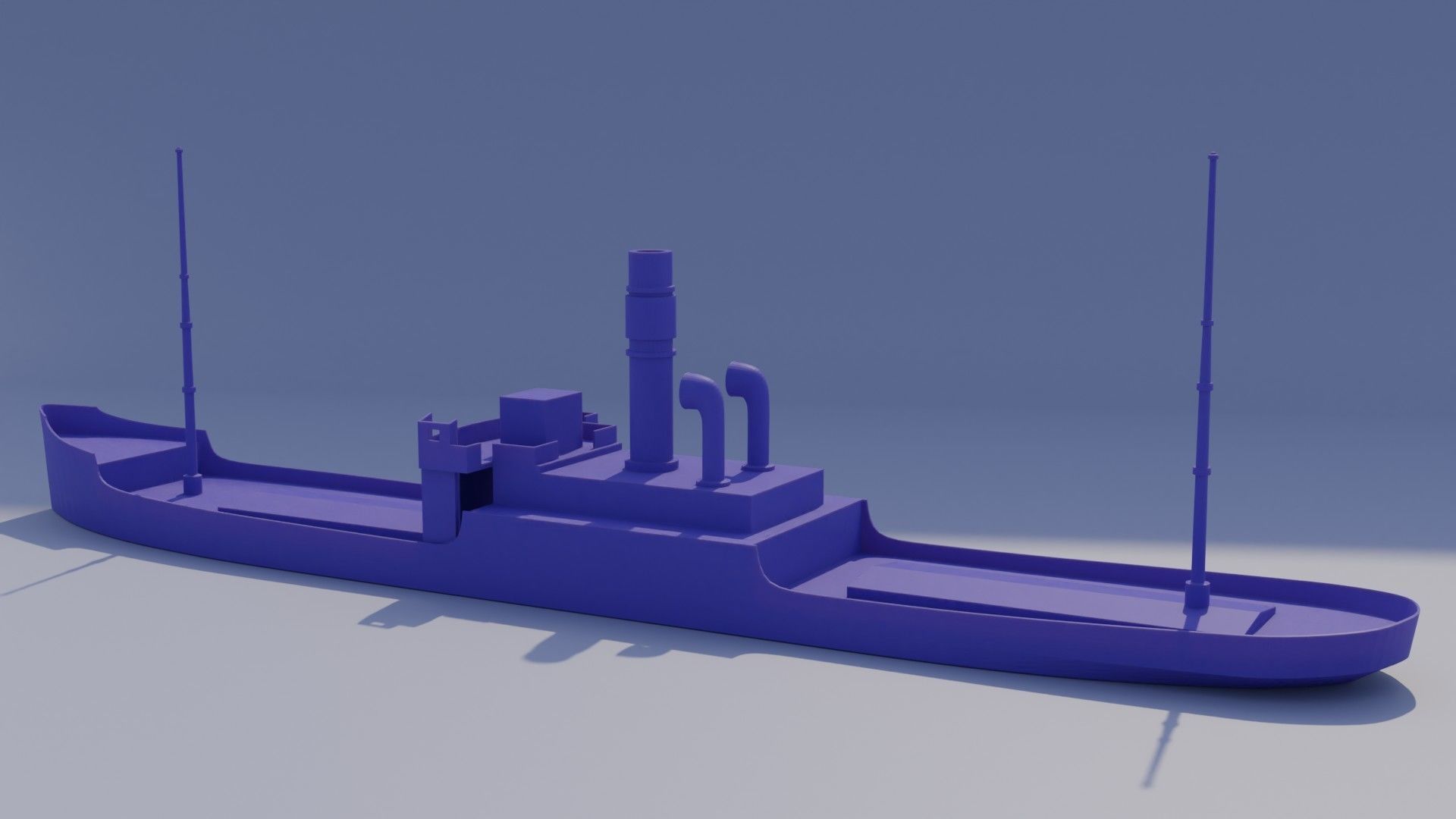 Old steamer 3D printing  Modeled on Karlsruhe 1905 3D print model_4