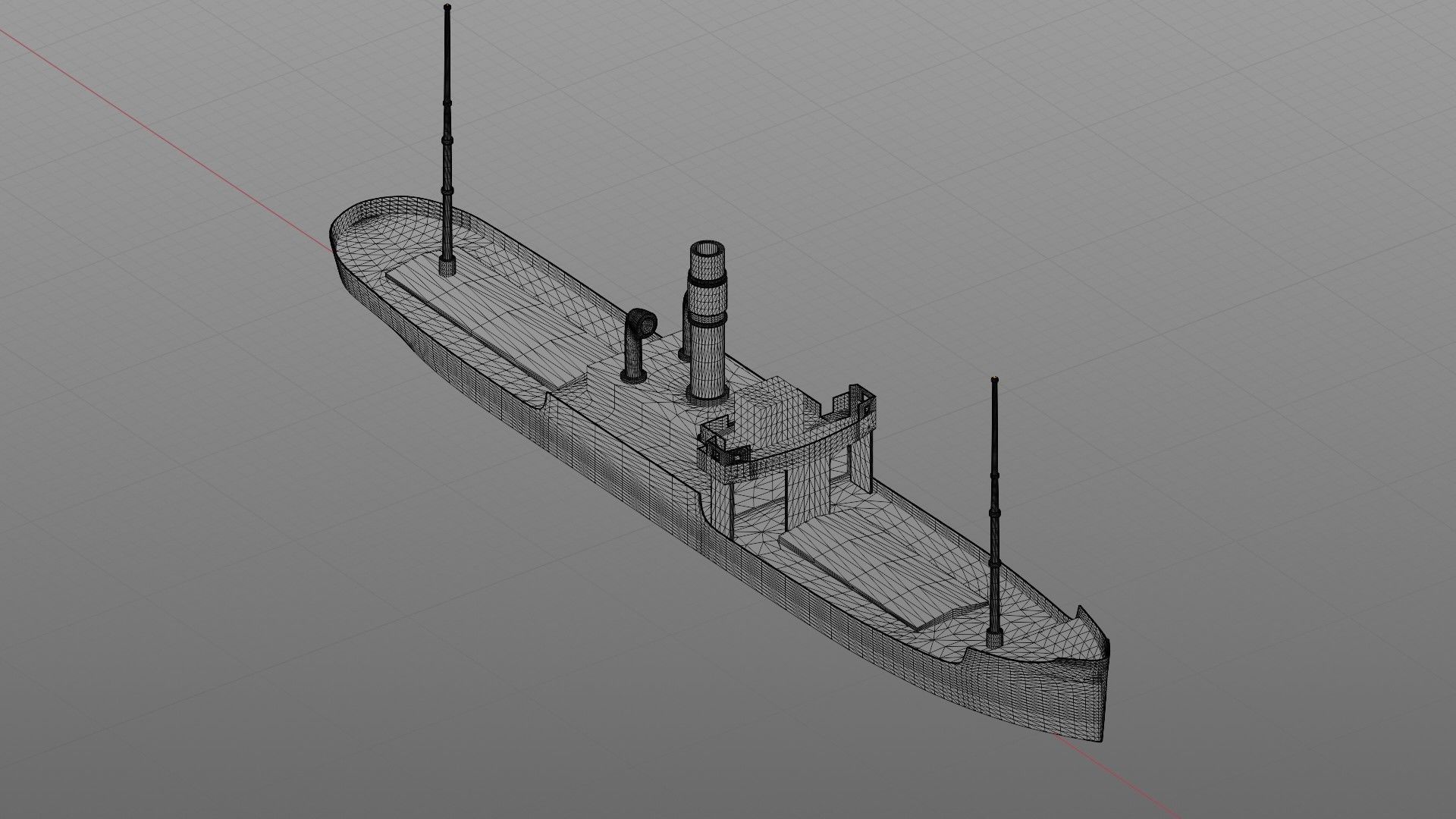 Old steamer 3D printing  Modeled on Karlsruhe 1905 3D print model_5
