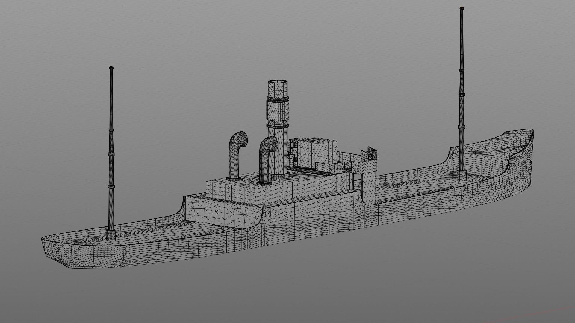 Old steamer 3D printing  Modeled on Karlsruhe 1905 3D print model_2