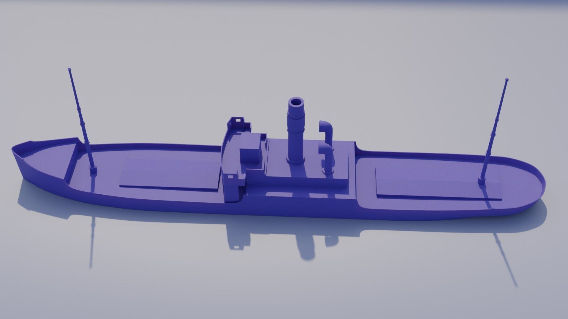 Old steamer 3D printing  Modeled on Karlsruhe 1905 3D print model_3