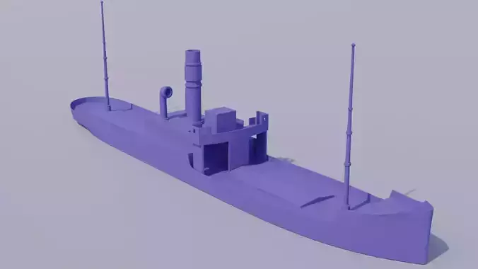 Old steamer 3D printing  Modeled on Karlsruhe 1905 3D print model