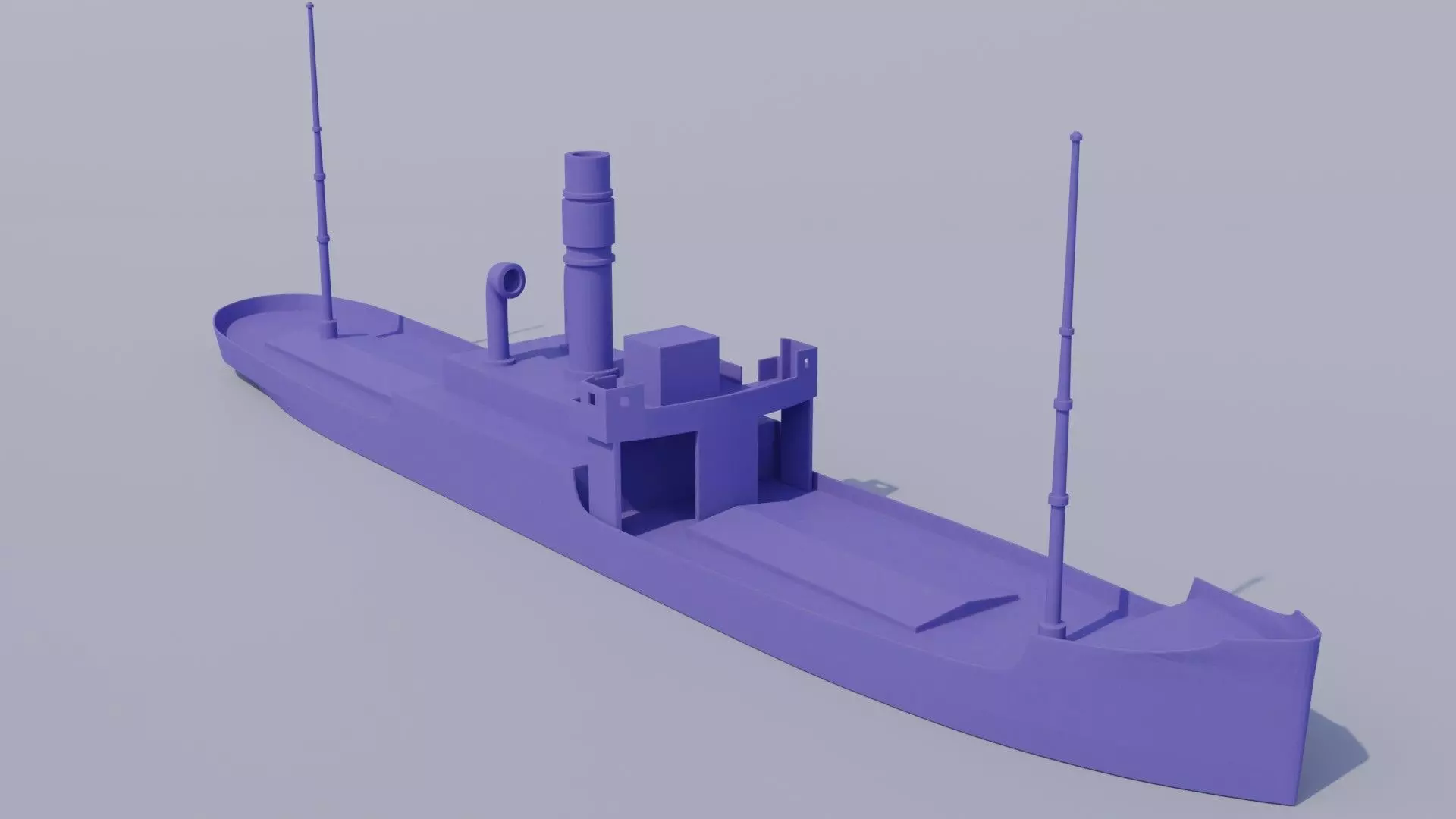 Old steamer 3D printing  Modeled on Karlsruhe 1905 3D print model_0