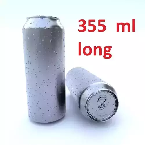 Beverage can 355 long ml Low-poly 3D model