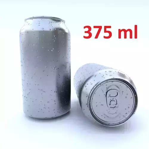 Beverage can 375 ml Low-poly 3D model