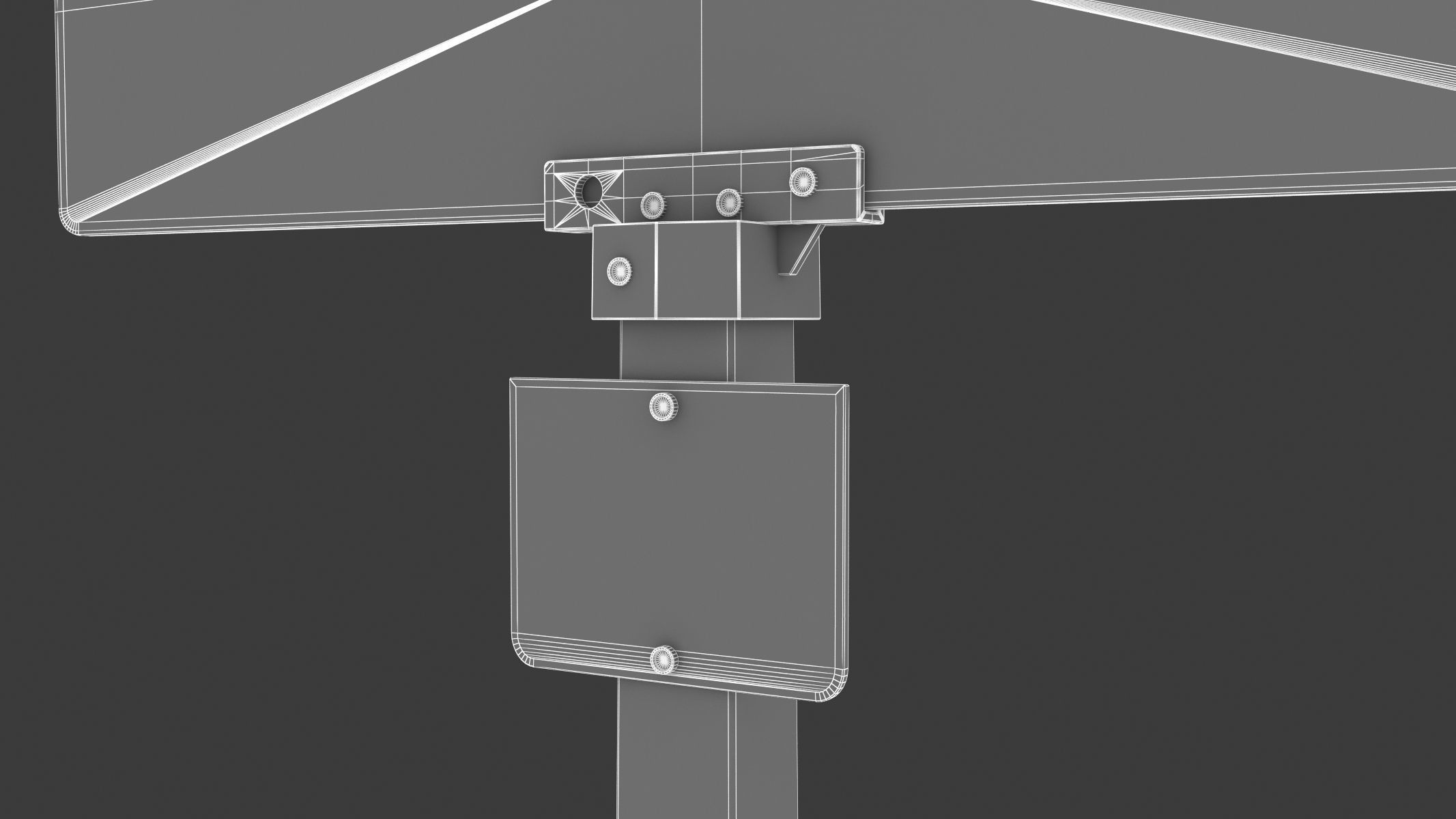 Street Sign 17 Low-poly 3D model_8