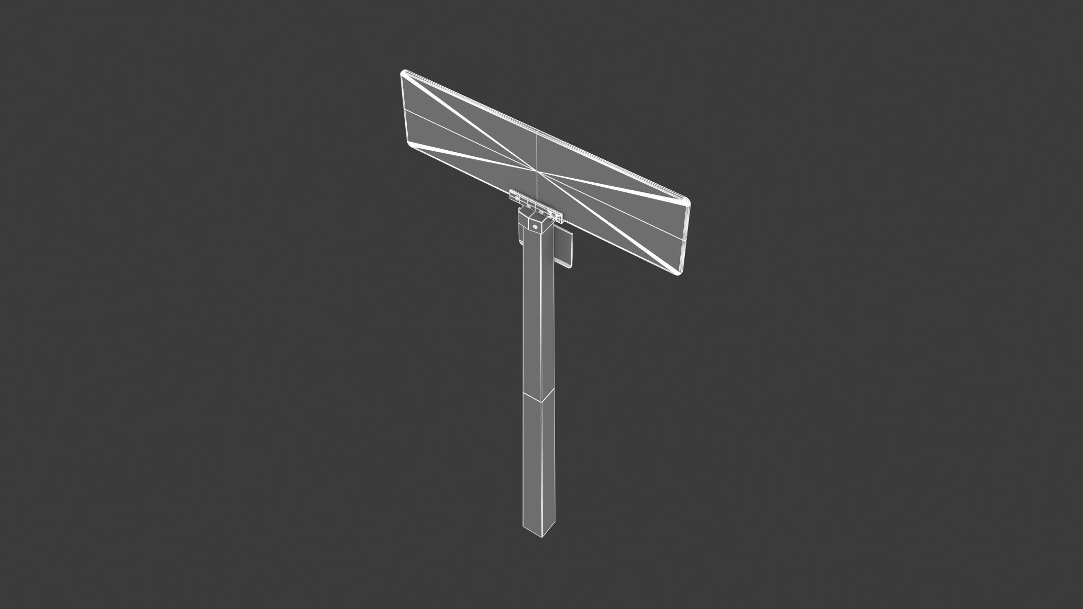 Street Sign 17 Low-poly 3D model_6