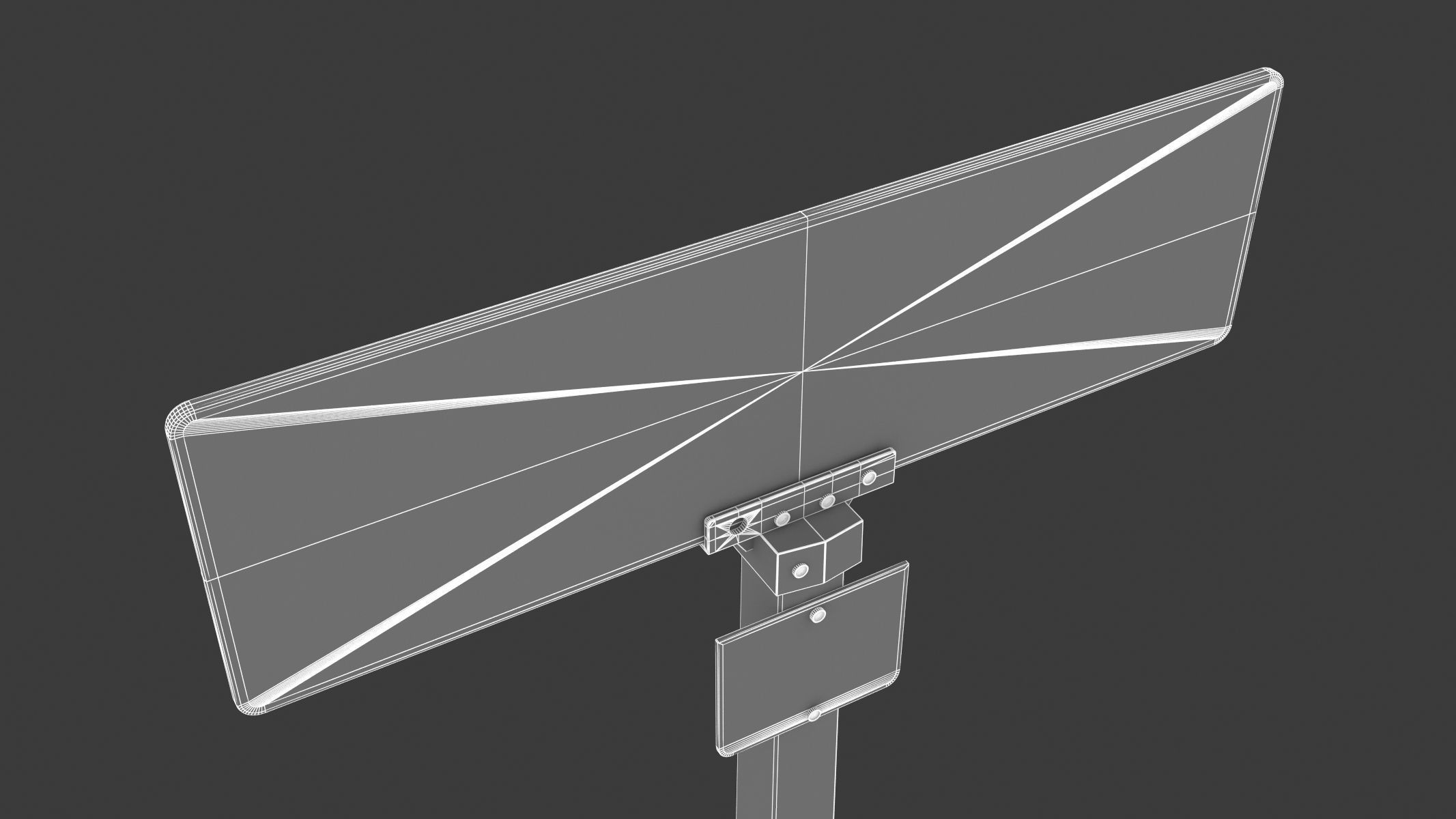 Street Sign 17 Low-poly 3D model_9