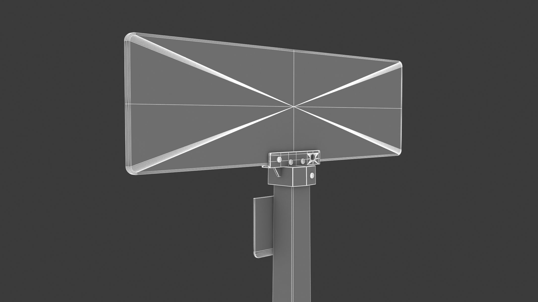 Street Sign 17 Low-poly 3D model_7
