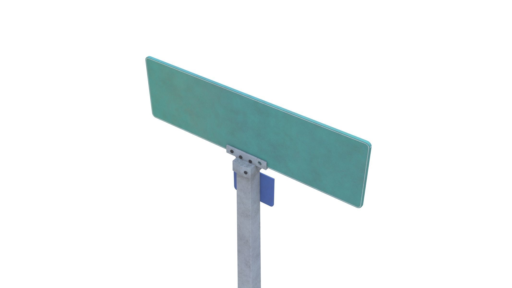 Street Sign 17 Low-poly 3D model_4