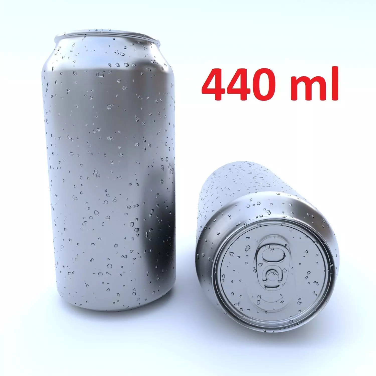 Beverage can 440 ml Low-poly 3D model_0