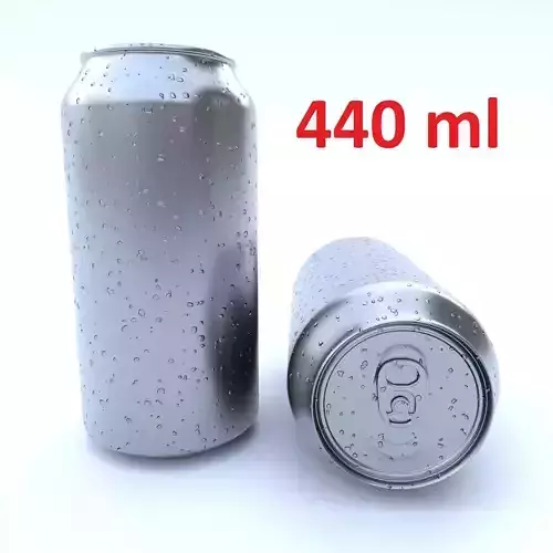 Beverage can 440 ml Low-poly 3D model