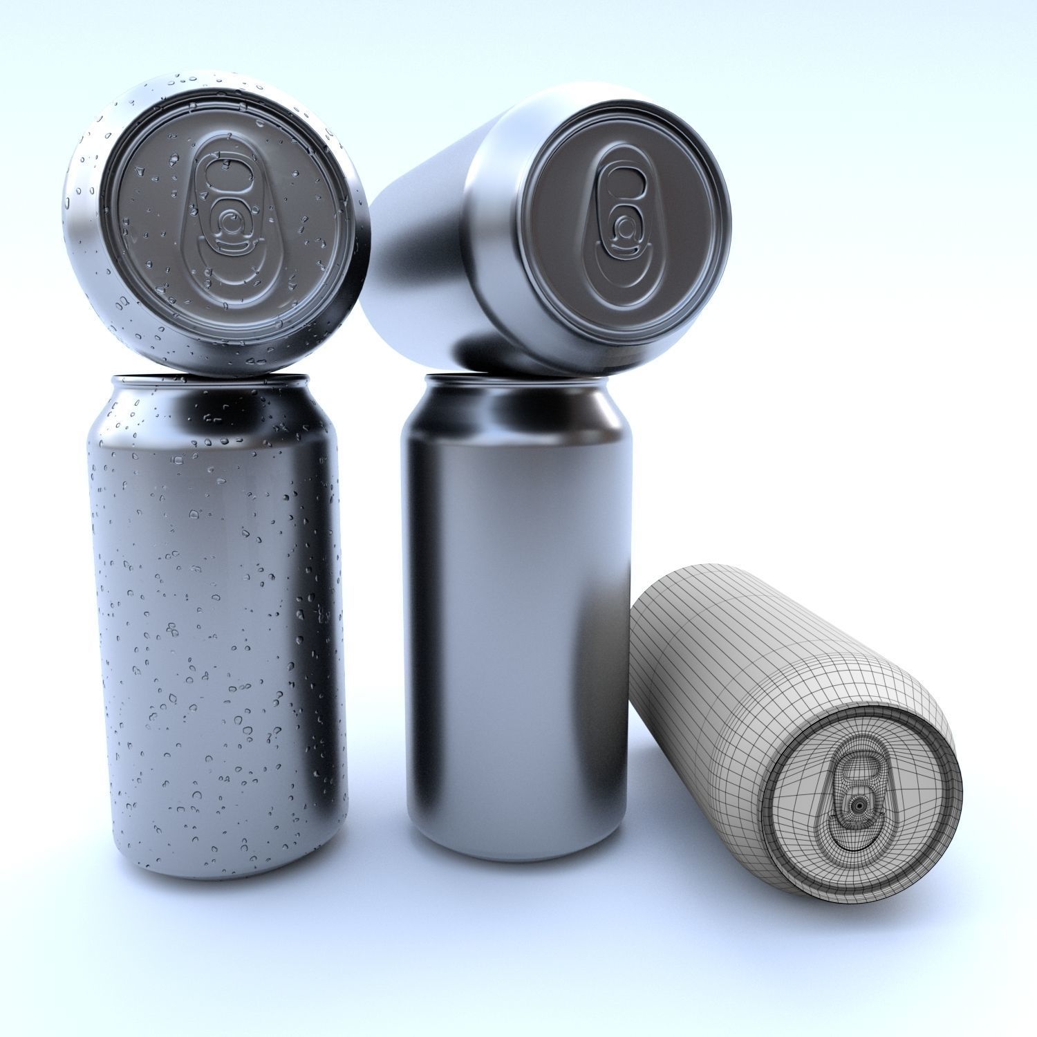 Beverage can 440 ml Low-poly 3D model_1