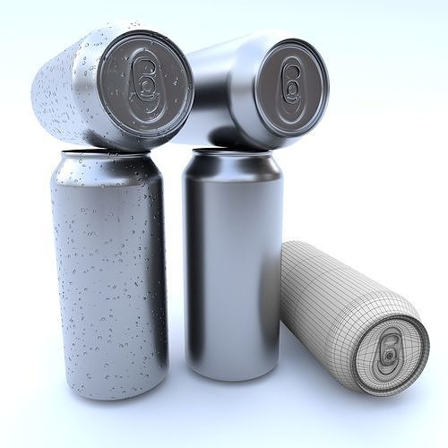 Beverage can 473 ml Low-poly 3D model 2