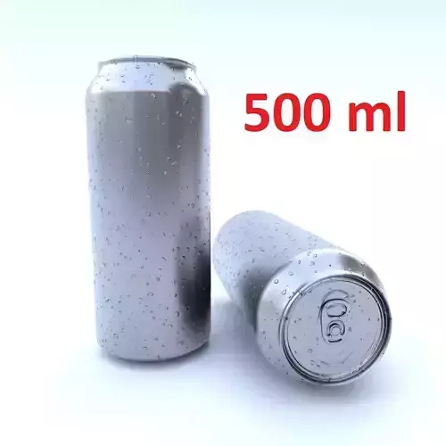 Beverage can 500 ml Low-poly 3D model