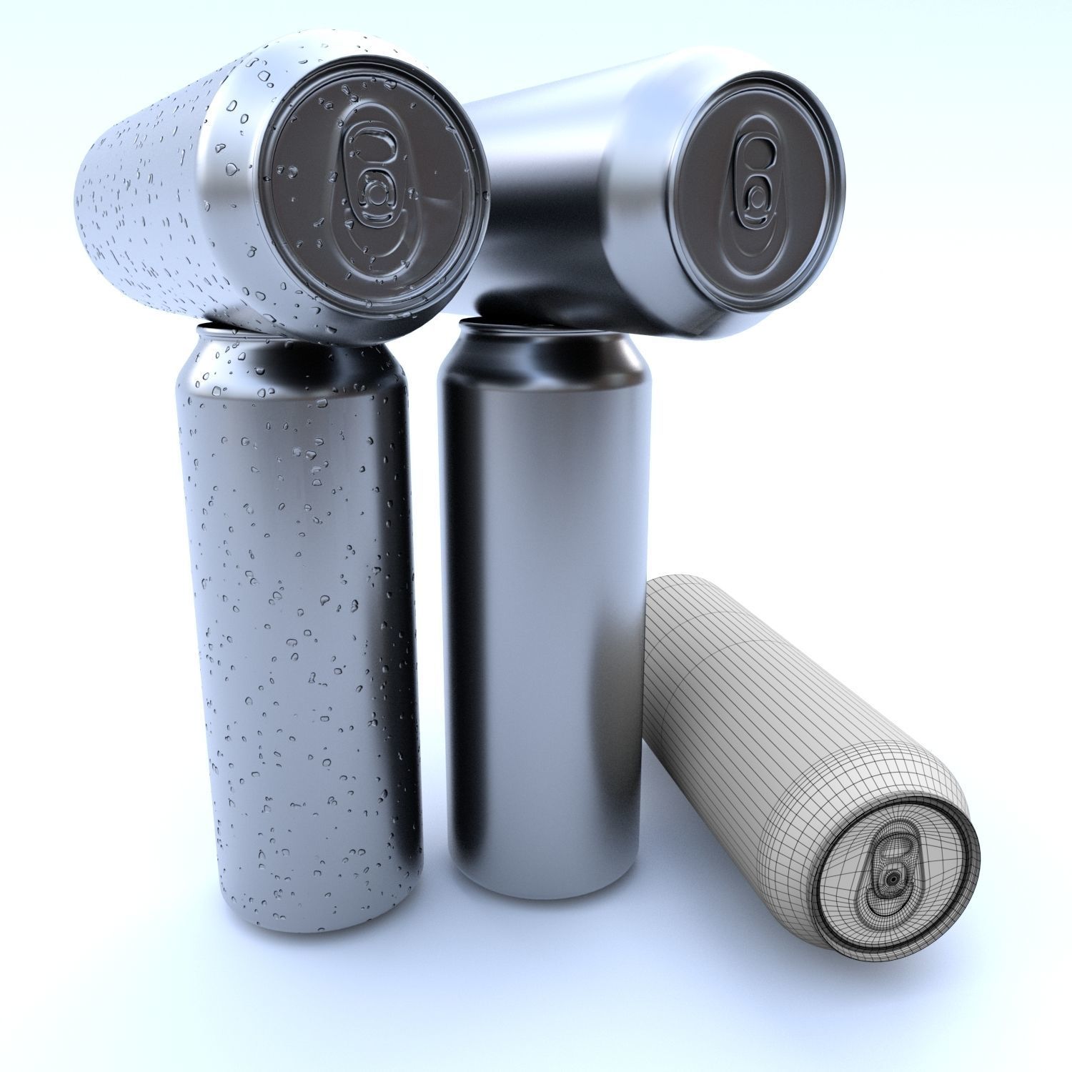 Beverage can 568 ml Low-poly 3D model_1