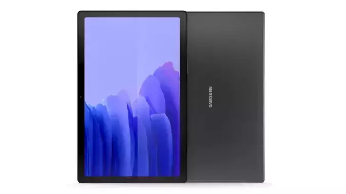 Samsung Galaxy Tab A7 Dark Gray 3D model