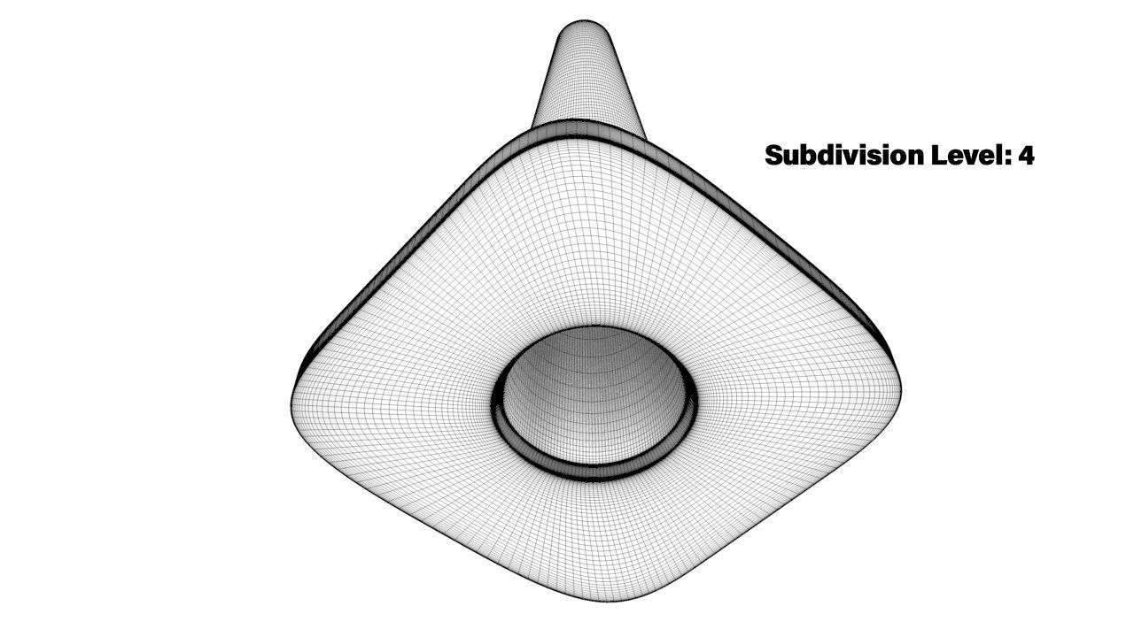 Traffic Cone Low-poly 3D model_17