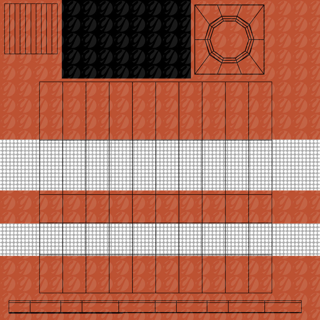 Traffic Cone Low-poly 3D model_8