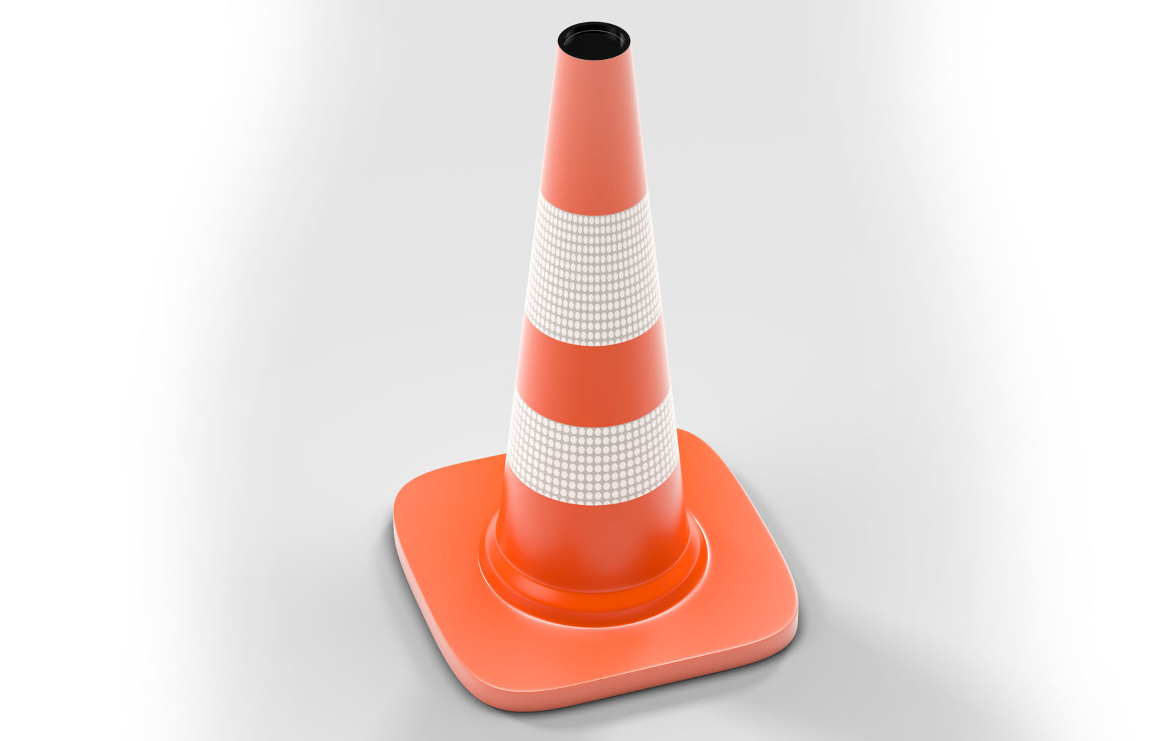 Traffic Cone Low-poly 3D model_7