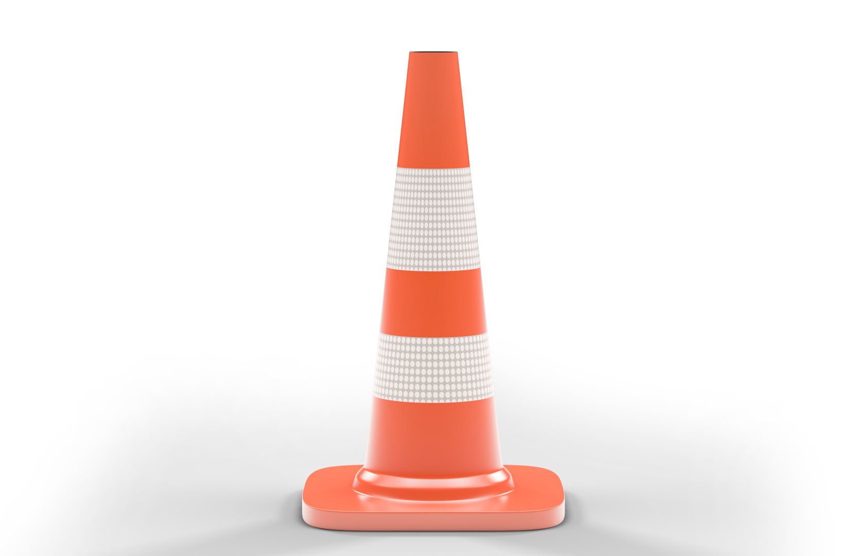 Traffic Cone Low-poly 3D model_6
