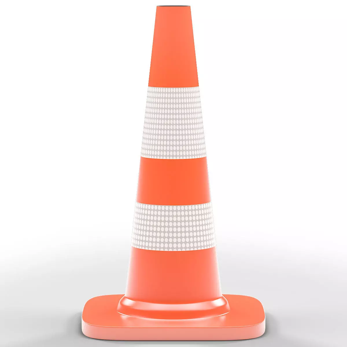 Traffic Cone Low-poly 3D model_0
