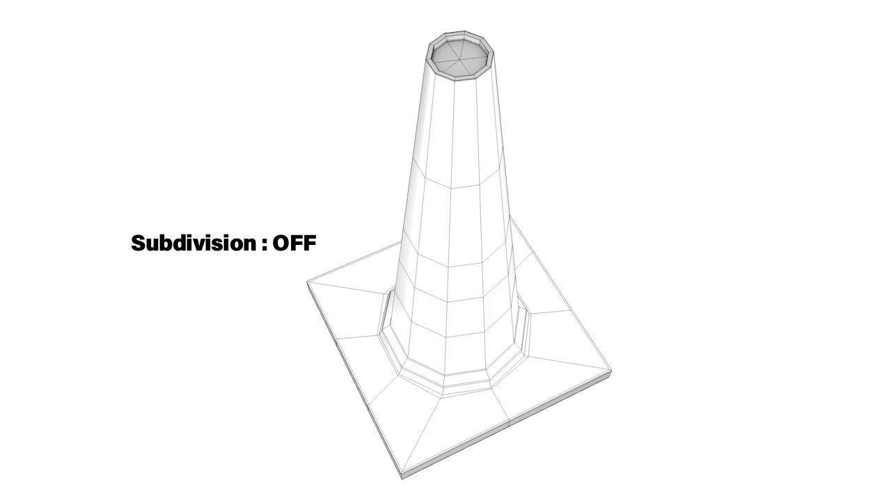 Traffic Cone Low-poly 3D model_12