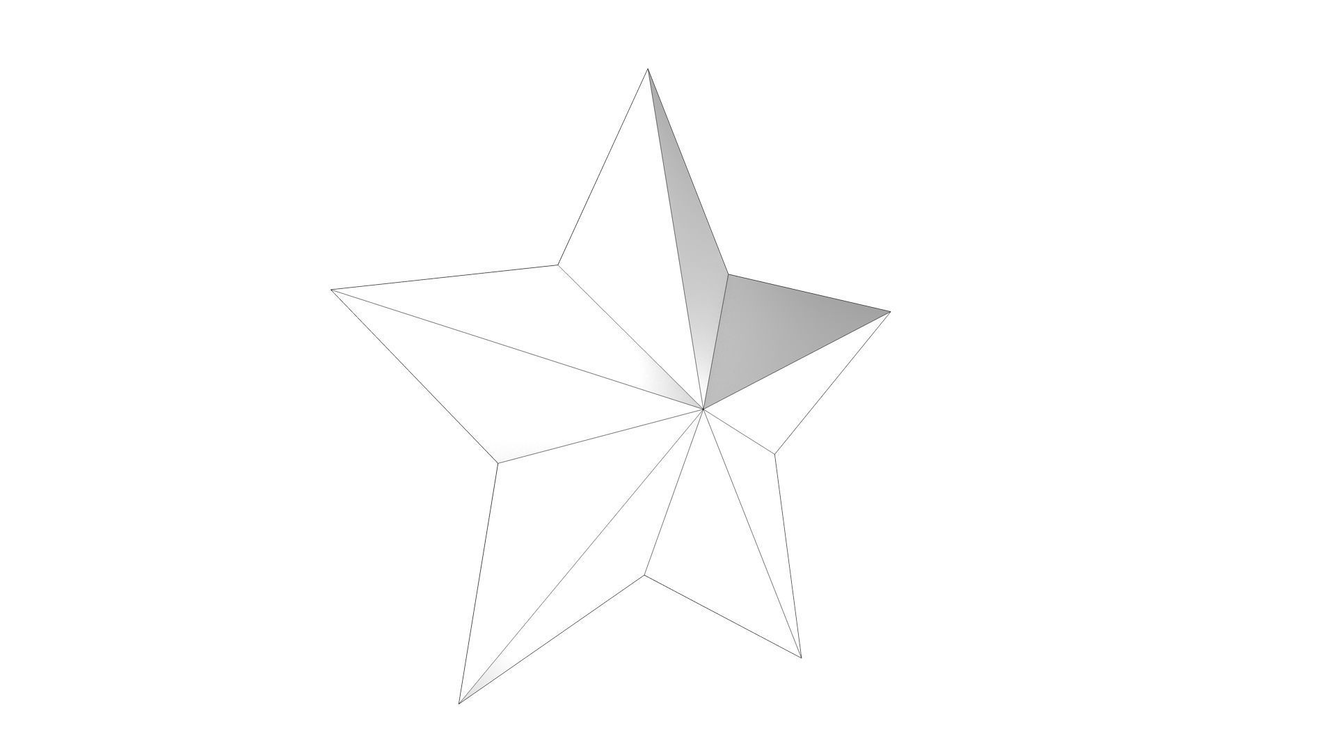 Star Object Low-poly 3D model_6