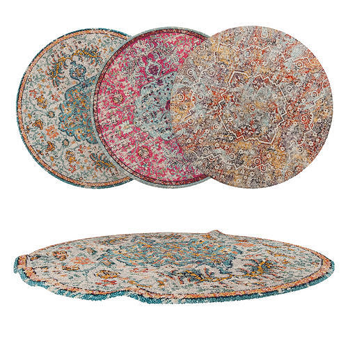 Round Rug Set 146 3D model