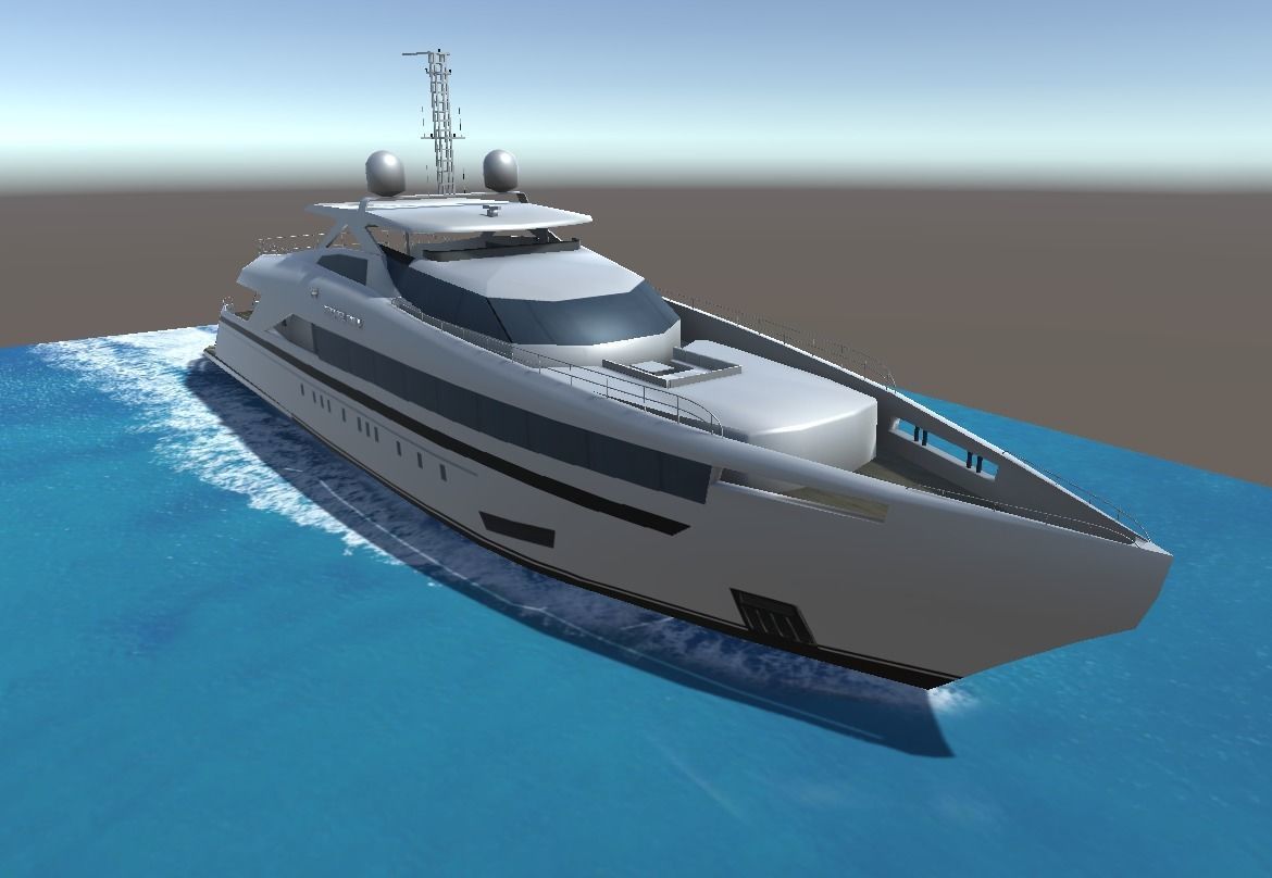 Heese Amore Mio Yatch lowpoly 3D model Low-poly 3D model_2