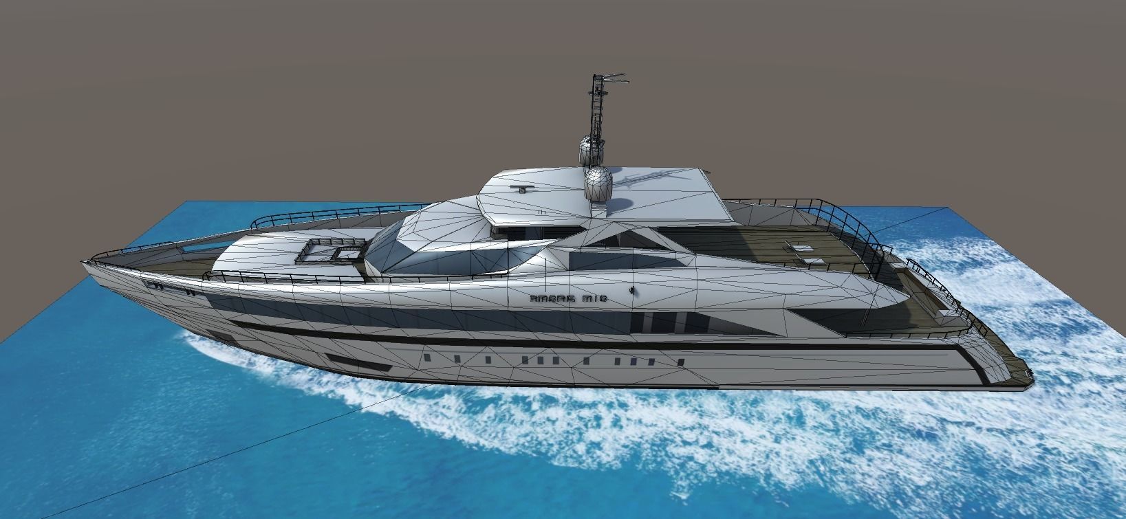 Heese Amore Mio Yatch lowpoly 3D model Low-poly 3D model_5