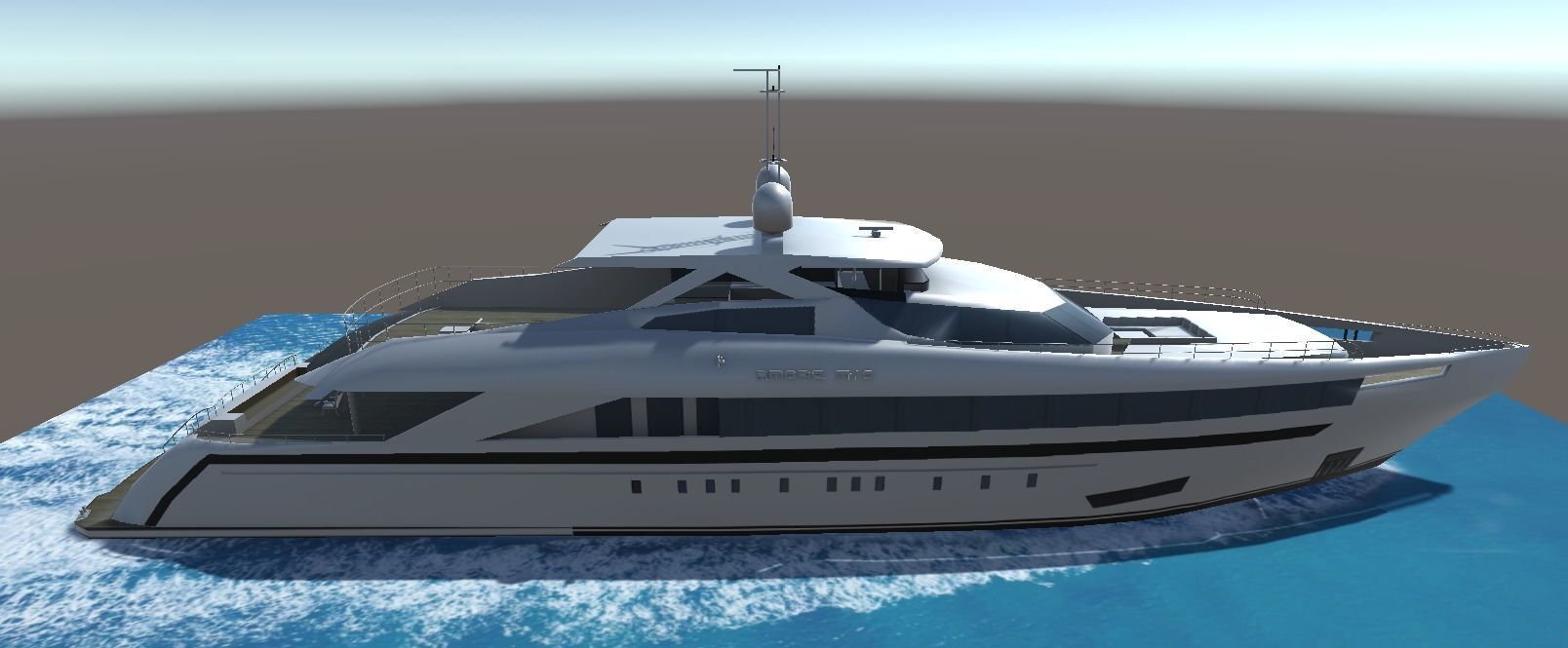 Heese Amore Mio Yatch lowpoly 3D model Low-poly 3D model_1