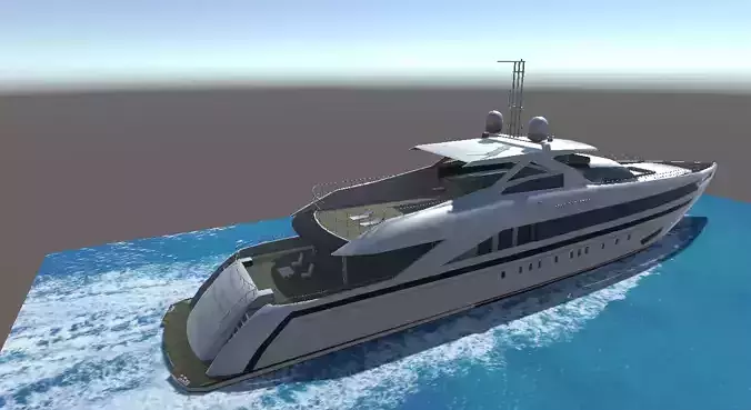 Heese Amore Mio Yatch lowpoly 3D model Low-poly 3D model
