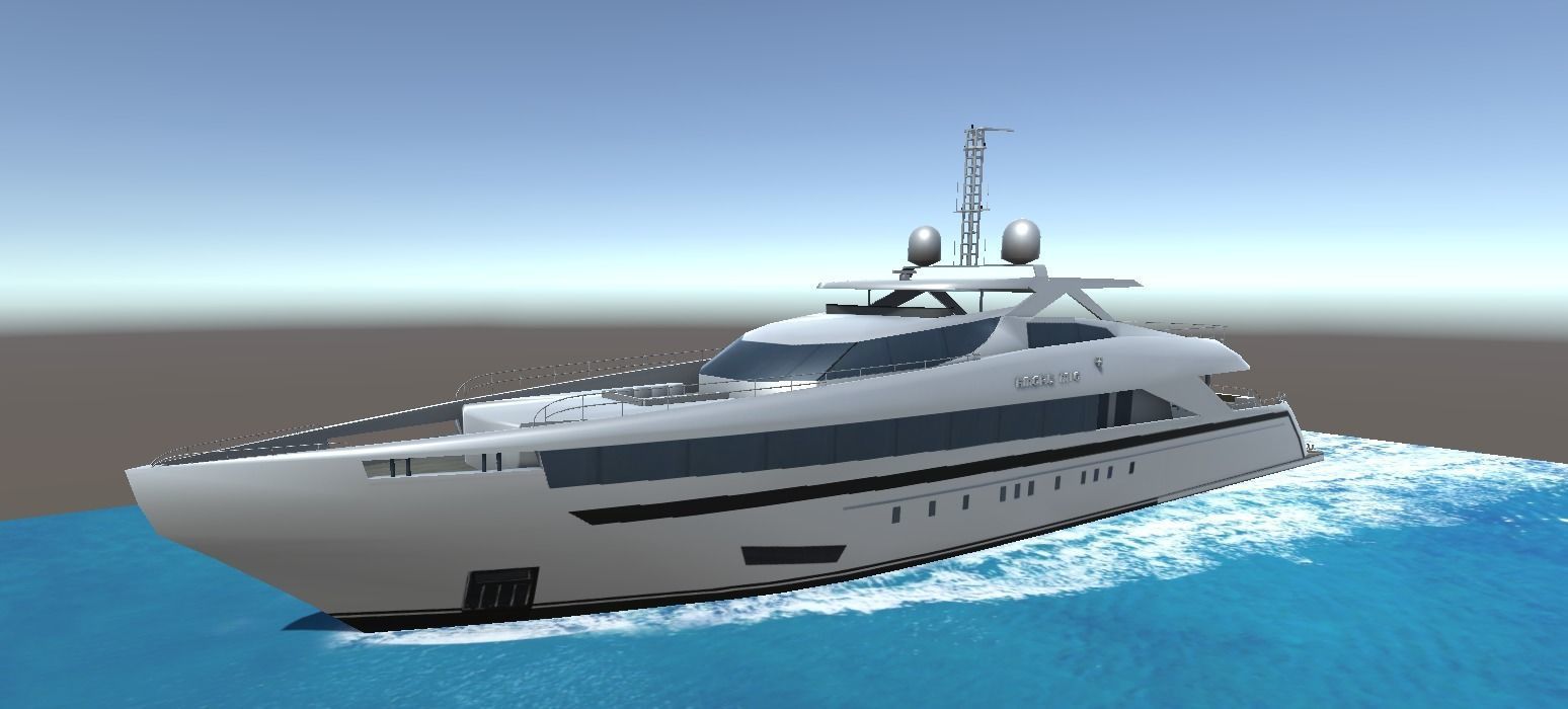 Heese Amore Mio Yatch lowpoly 3D model Low-poly 3D model_4
