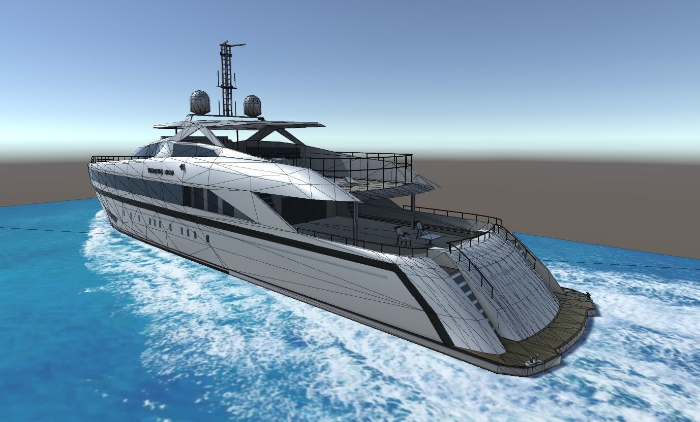 Heese Amore Mio Yatch lowpoly 3D model Low-poly 3D model_6