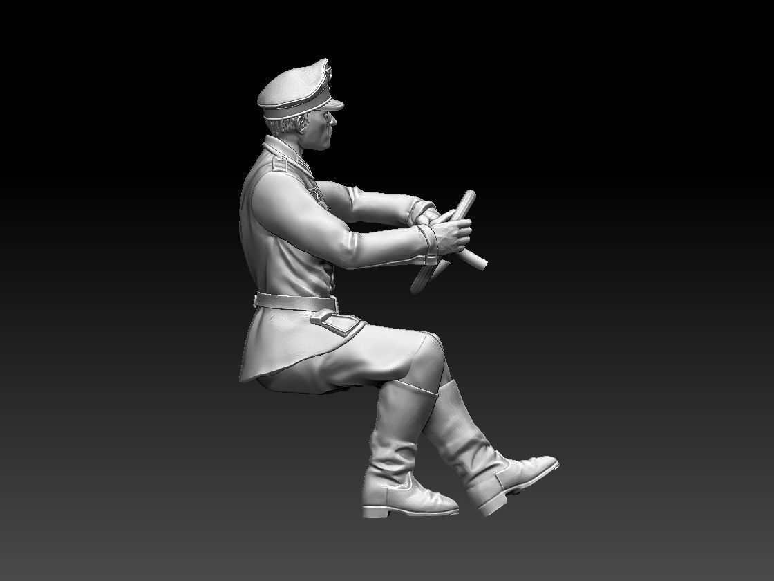 german driver  soldier 3D print model_15