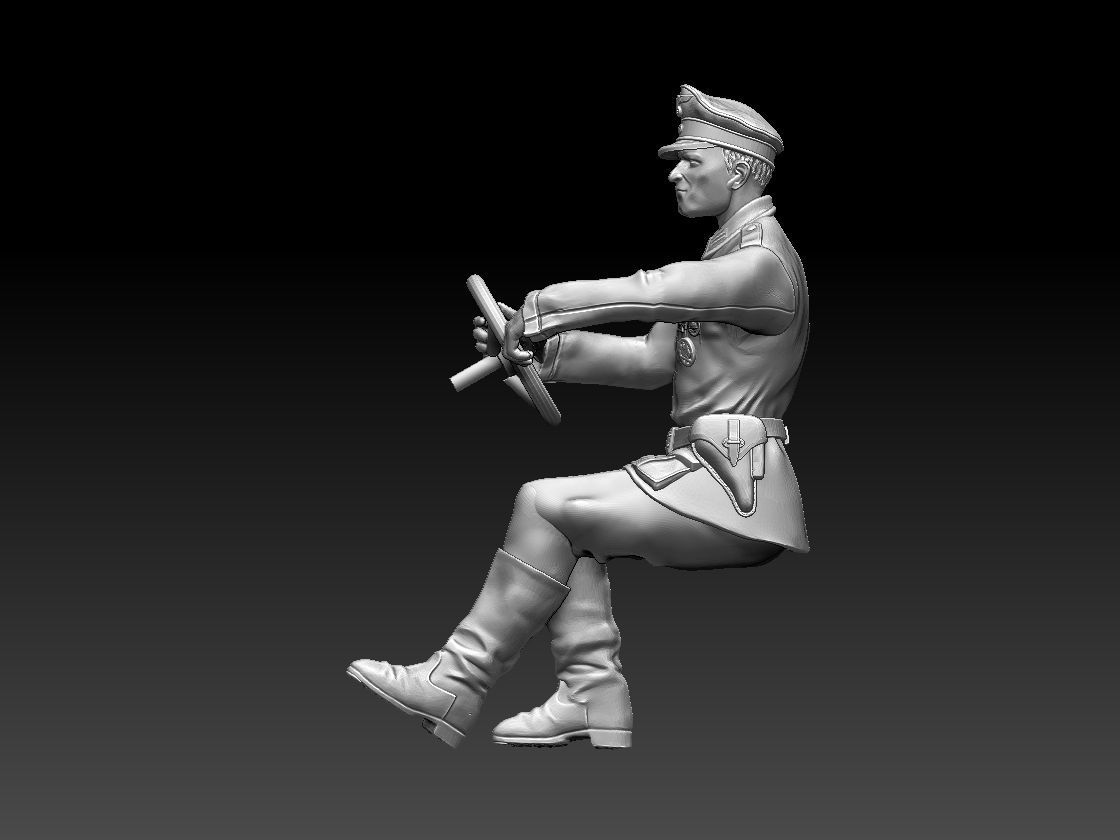 german driver  soldier 3D print model_20