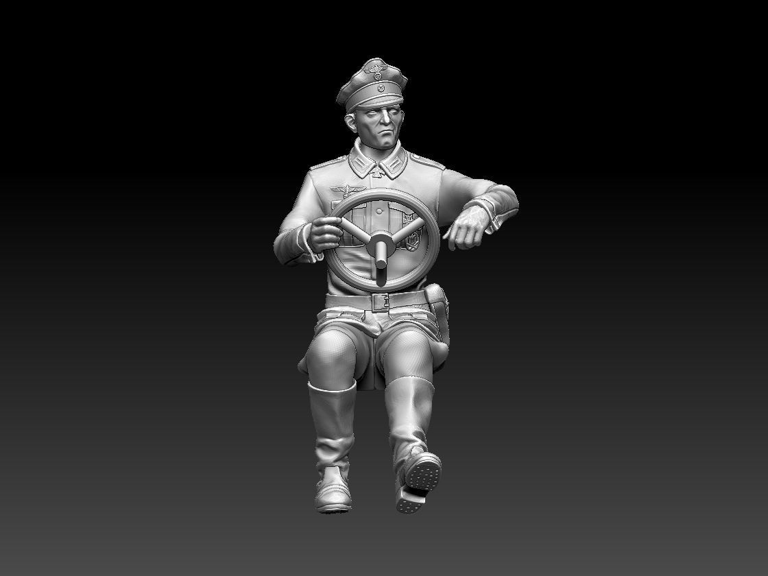 german driver  soldier 3D print model_23