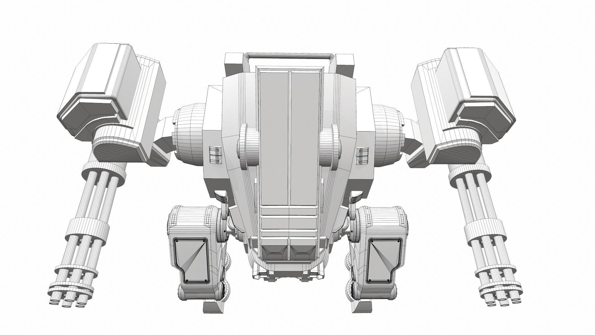 Battle mech robot mobi 6R 3D model_16